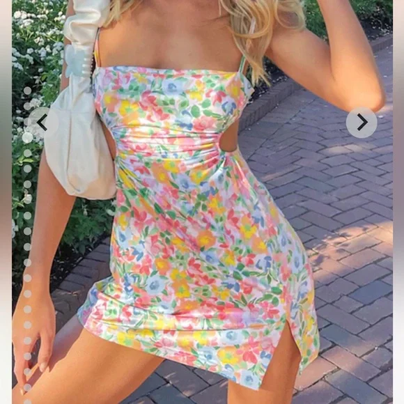 Jenna Cut Out Mini Dress Multi - beginning boutique🤍 - Picture 5 of 7